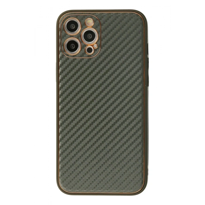 iPhone 12 Pro Kılıf Coco Karbon Silikon - Füme