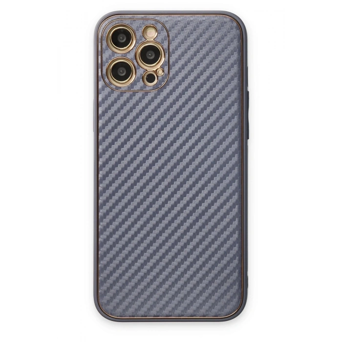 iPhone 12 Pro Kılıf Coco Karbon Silikon - Gri