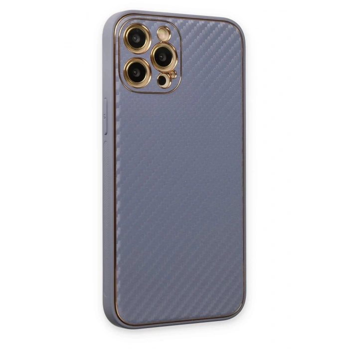 iPhone 12 Pro Kılıf Coco Karbon Silikon - Gri