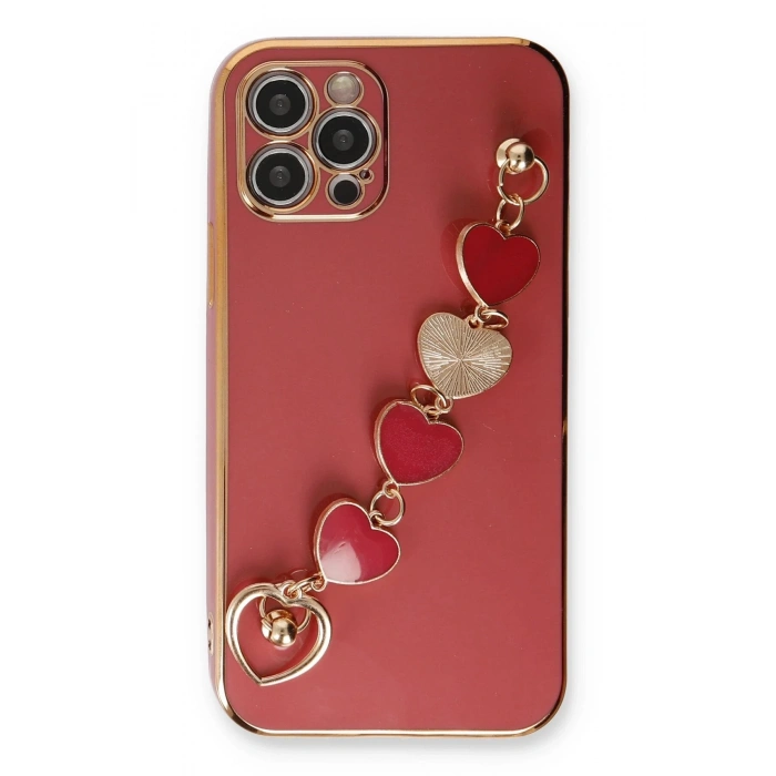 iPhone 12 Pro Kılıf Esila Silikon - Kırmızı