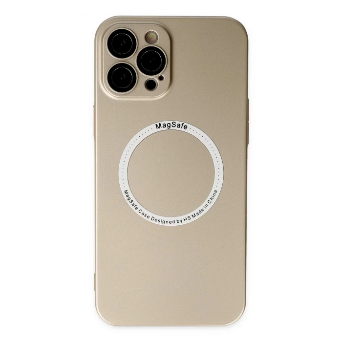 iPhone 12 Pro Kılıf Jack Magneticsafe Lens Silikon - Gold