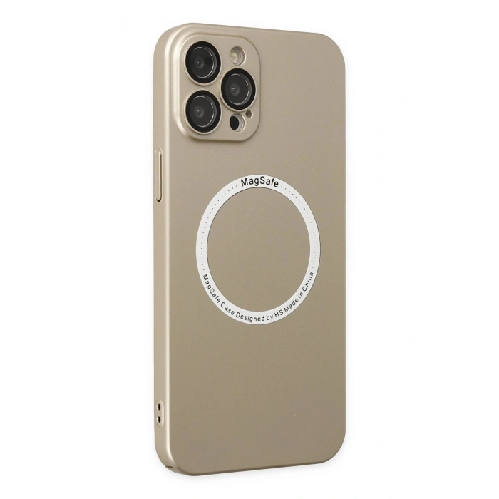 iPhone 12 Pro Kılıf Jack Magneticsafe Lens Silikon - Gold