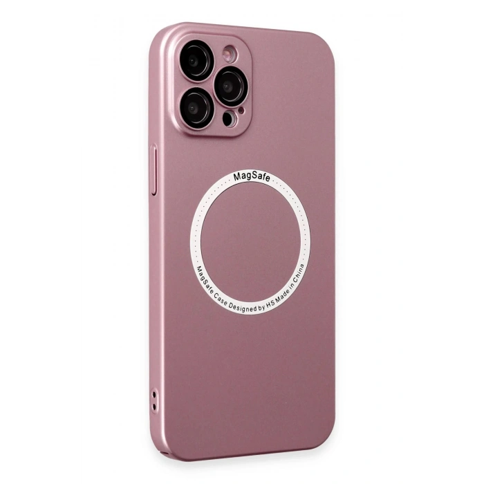 iPhone 12 Pro Kılıf Jack Magneticsafe Lens Silikon - Rose Gold