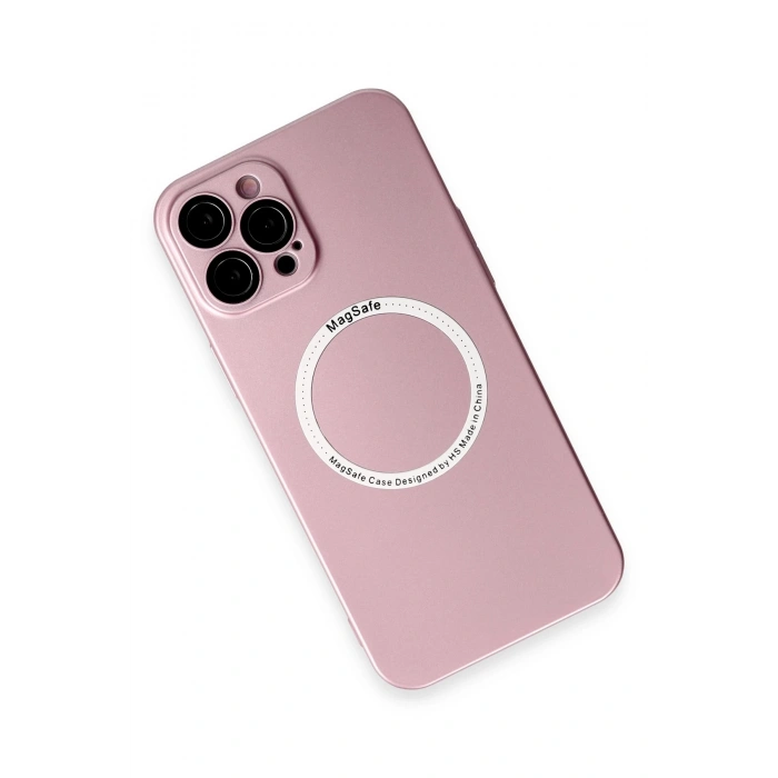 iPhone 12 Pro Kılıf Jack Magneticsafe Lens Silikon - Rose Gold