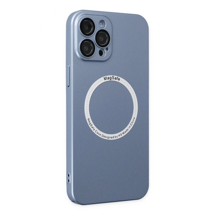 iPhone 12 Pro Kılıf Jack Magneticsafe Lens Silikon - Sierra Blue