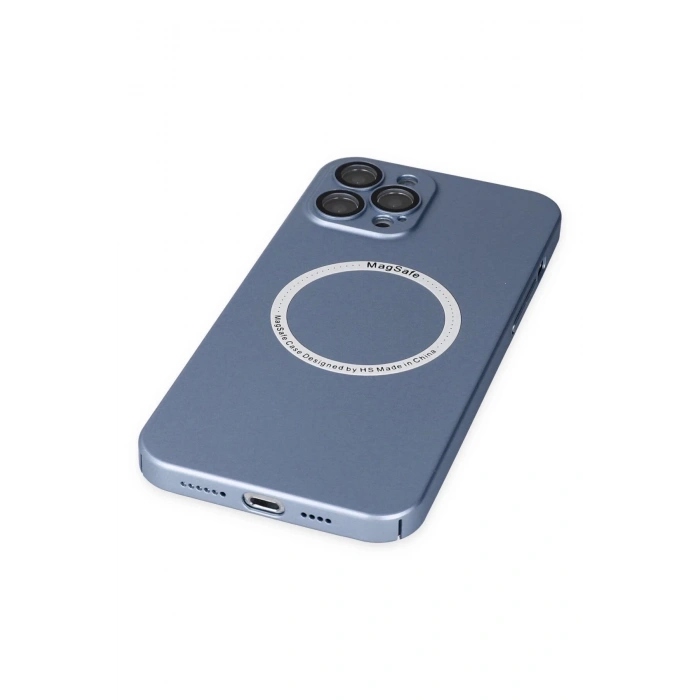 iPhone 12 Pro Kılıf Jack Magneticsafe Lens Silikon - Sierra Blue
