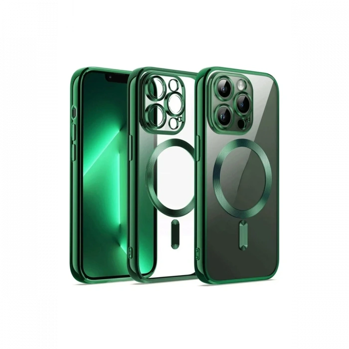 iPhone 12 Pro Kılıf Kross Magneticsafe Kapak - Koyu Yeşil