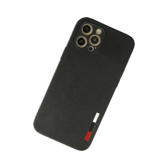 iPhone 12 Pro Kılıf Loop Deri Silikon - Siyah