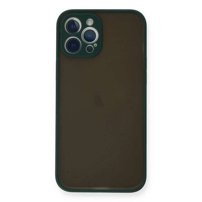 iPhone 12 Pro Kılıf Montreal Silikon Kapak - Yeşil