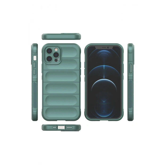 iPhone 12 Pro Kılıf Optimum Silikon - Koyu Yeşil