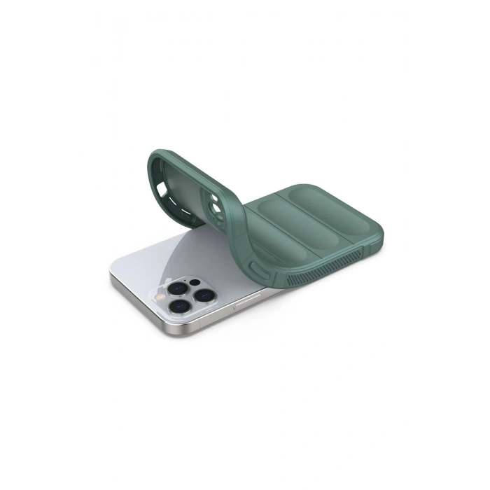 iPhone 12 Pro Kılıf Optimum Silikon - Koyu Yeşil