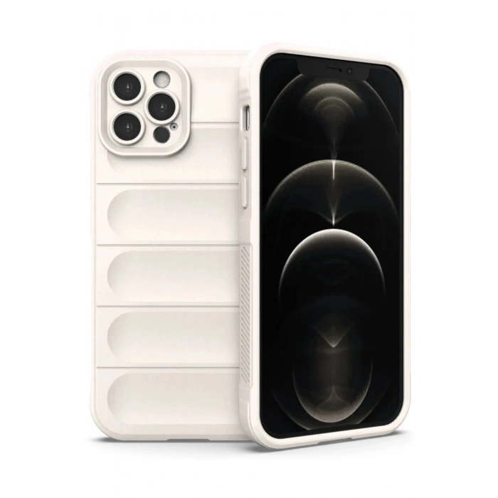 iPhone 12 Pro Kılıf Optimum Silikon - Krem