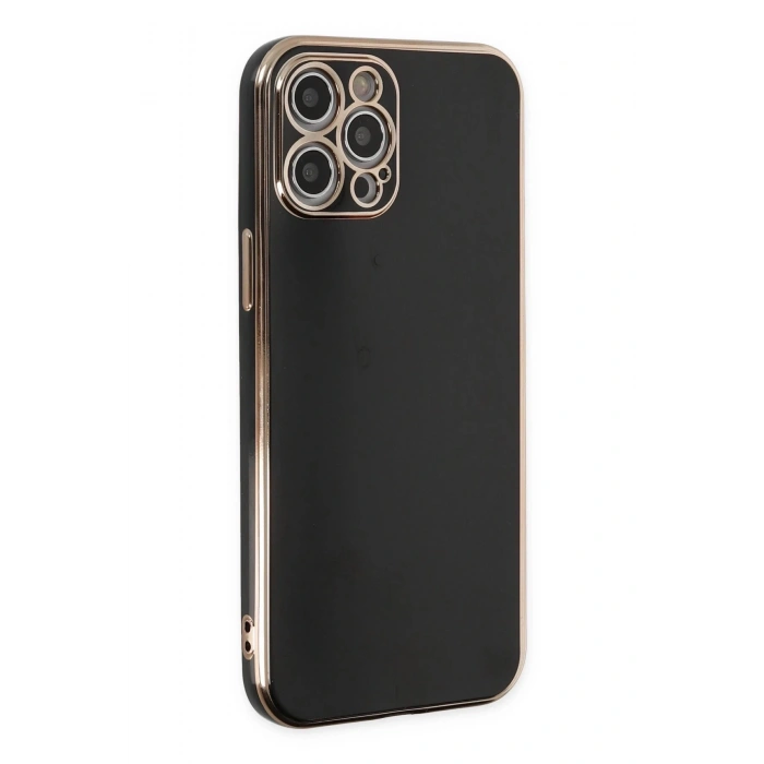 iPhone 12 Pro Kılıf Volet Silikon - Siyah