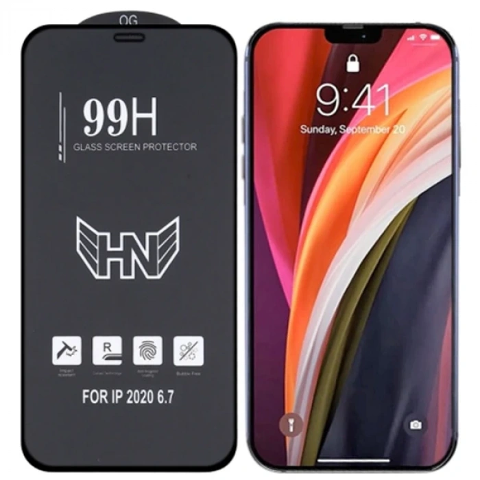 İphone 12 Pro Max 6.7 3d Full High Aluminum Tempered Cam Ekran Koruyucu