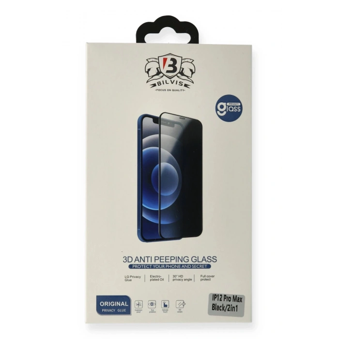 iPhone 12 Pro Max Bilvis Hayalet Cam Ekran Koruyucu
