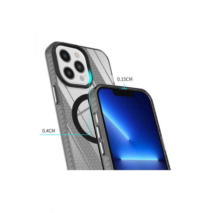 iPhone 12 Pro Max Kılıf Beta Magneticsafe Silikon - Siyah