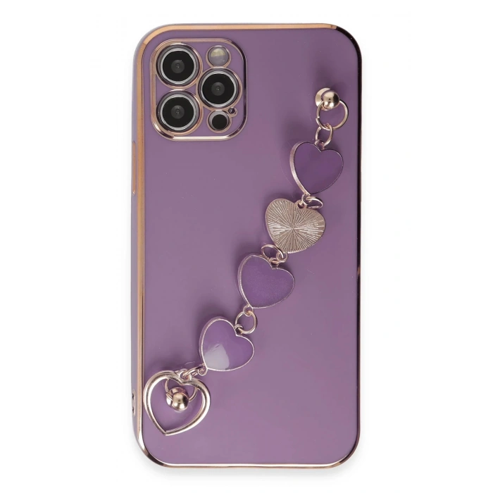 iPhone 12 Pro Max Kılıf Esila Silikon - Mor