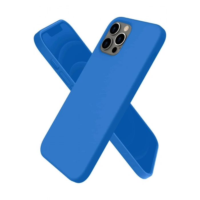 iPhone 12 Pro Max Kılıf First Silikon - Mavi