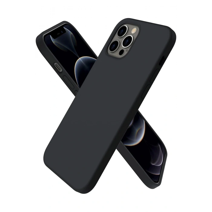 iPhone 12 Pro Max Kılıf First Silikon - Siyah