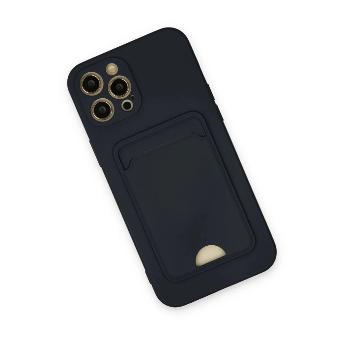 iPhone 12 Pro Max Kılıf Kelvin Kartvizitli Silikon - Lacivert