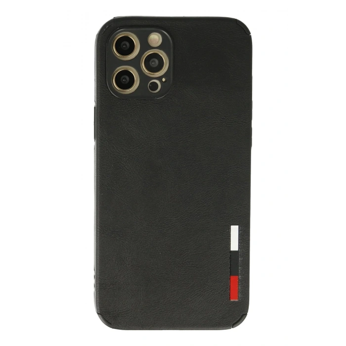 iPhone 12 Pro Max Kılıf Loop Deri Silikon - Siyah