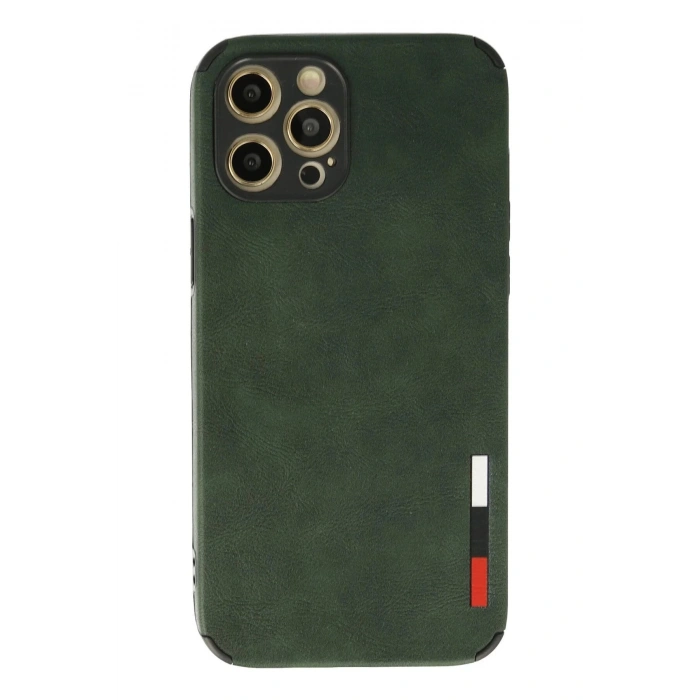 iPhone 12 Pro Max Kılıf Loop Deri Silikon - Yeşil