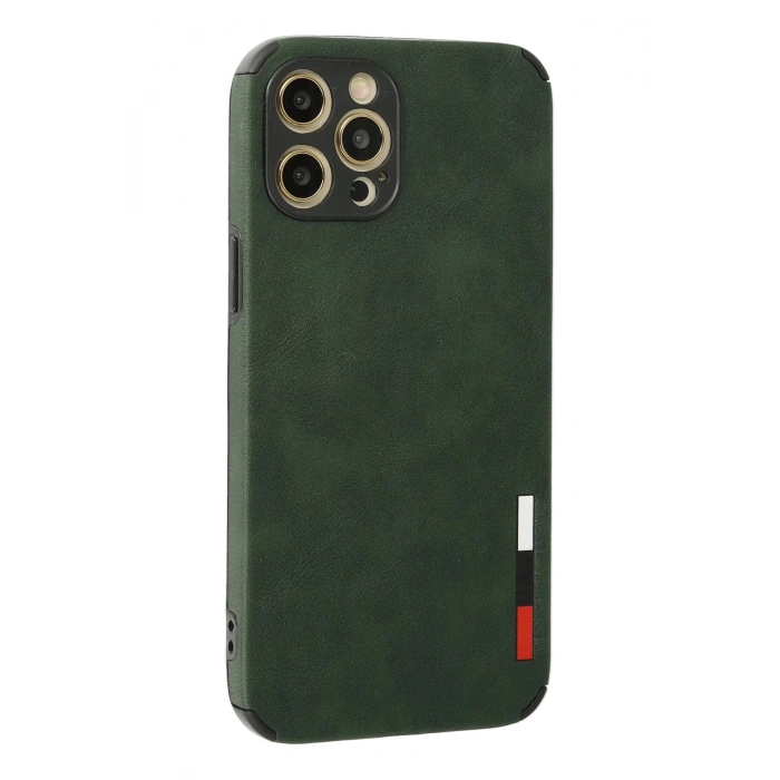 iPhone 12 Pro Max Kılıf Loop Deri Silikon - Yeşil