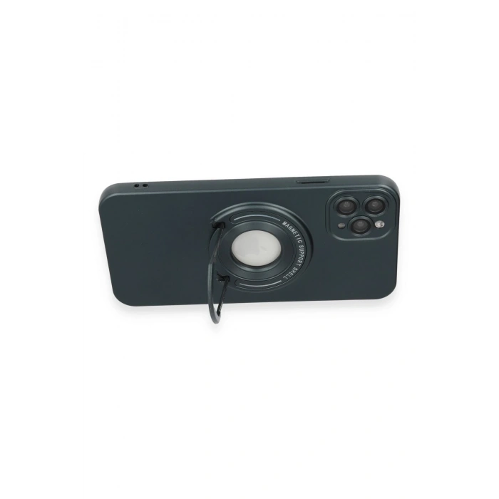 iPhone 12 Pro Max Kılıf Lukka Magneticsafe Kapak - Koyu Yeşil