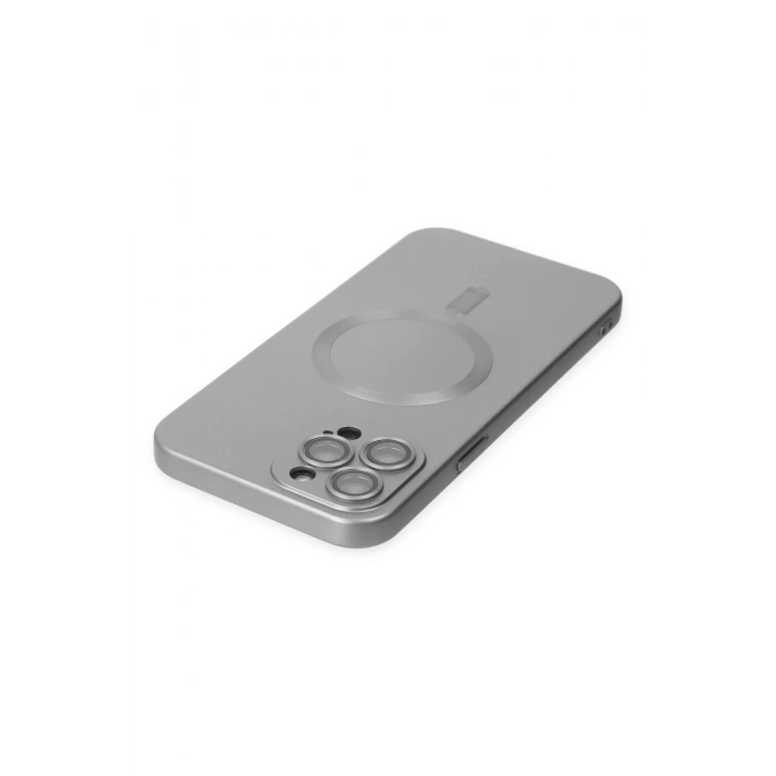 iPhone 12 Pro Max Kılıf Moshi Lens Magneticsafe Silikon - Gümüş
