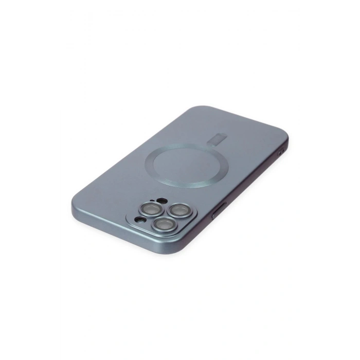 iPhone 12 Pro Max Kılıf Moshi Lens Magneticsafe Silikon - Sierra Blue
