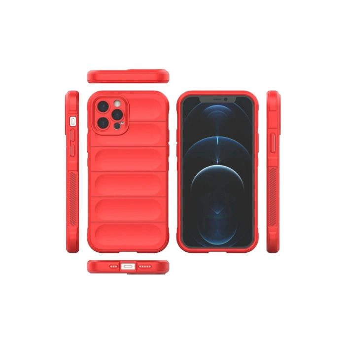 iPhone 12 Pro Max Kılıf Optimum Silikon - Kırmızı