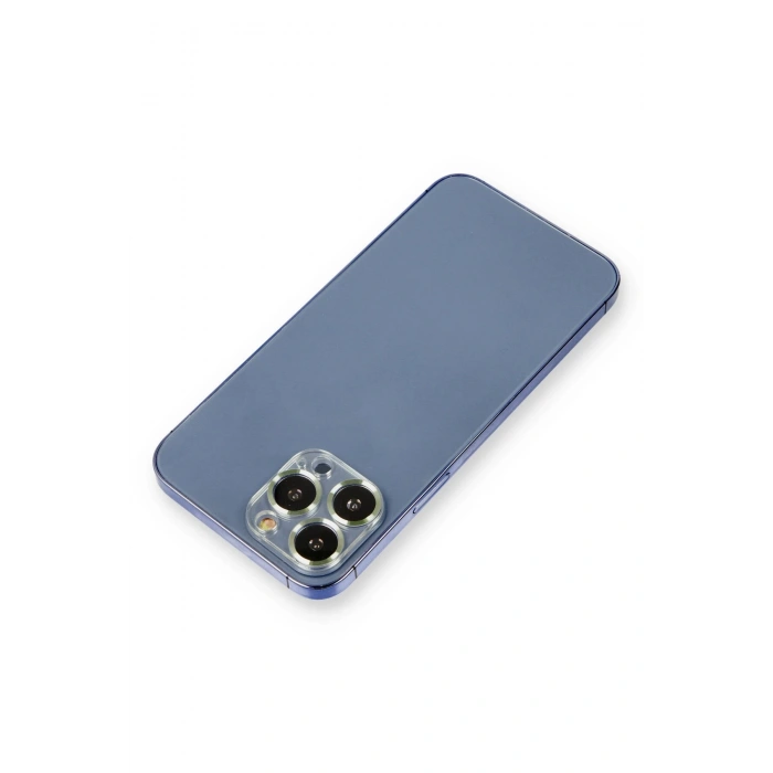 iPhone 12 Pro Metal Kamera Lens Koruma Cam - Açık Yeşil
