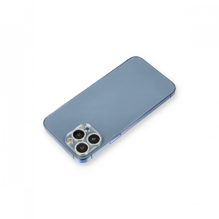 iPhone 12 Pro Shine Kamera Lens Koruma Cam - Gümüş
