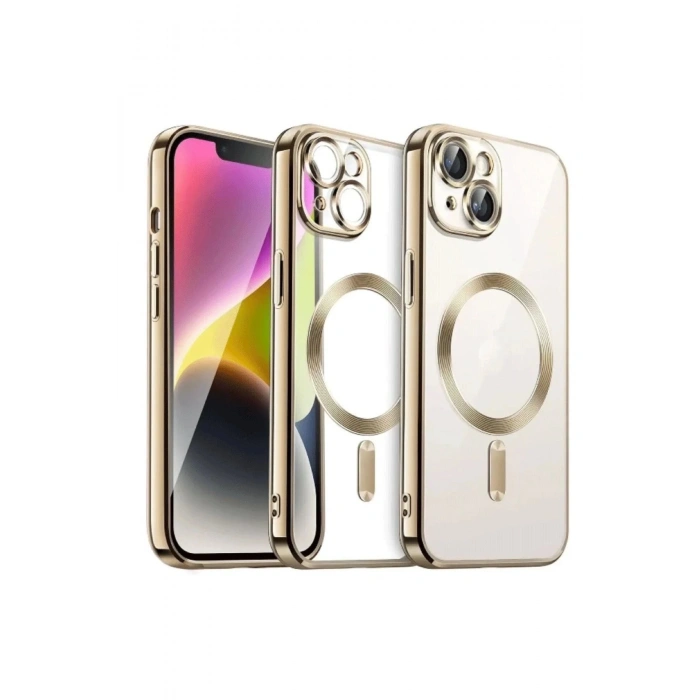 iPhone 13 Kılıf Kross Magneticsafe Kapak - Gold