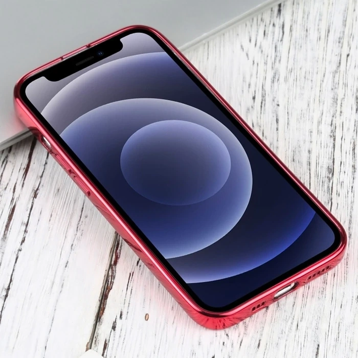 İphone 13 Mini 5.4inç Lazer Kaplama Renkli Kenar Şeffaf Kılıf
