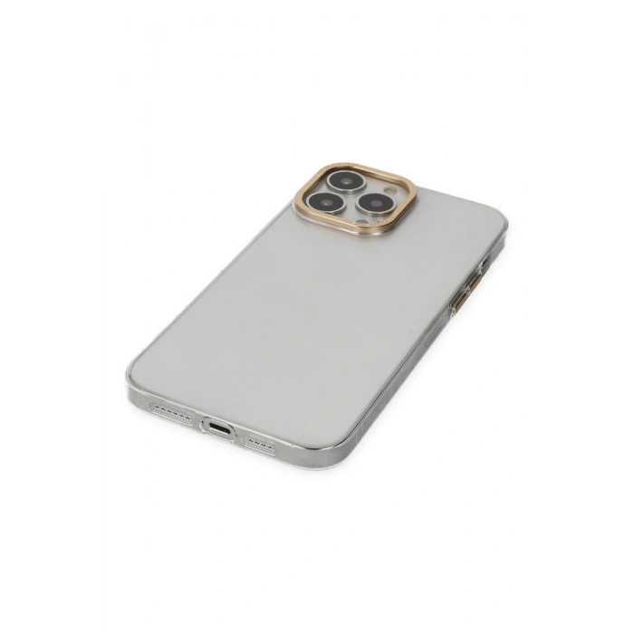 iPhone 13 Pro Kılıf Anka PC Sert Metal Kapak - Şeffaf
