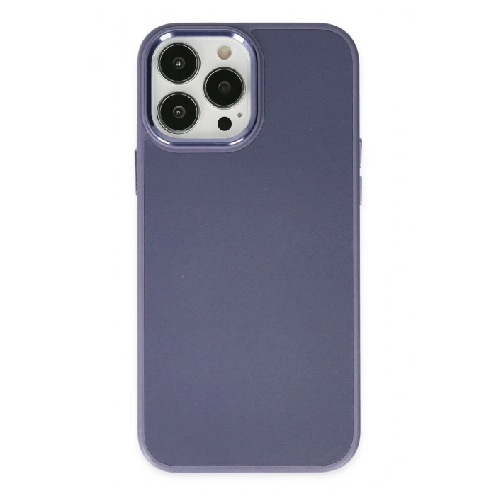 iPhone 13 Pro Kılıf Asya Deri Silikon - Mor