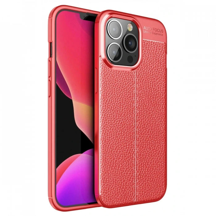 iPhone 13 Pro Kılıf Auto Focus Kapak - Kırmızı