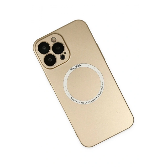 iPhone 13 Pro Kılıf Jack Magneticsafe Lens Silikon - Gold