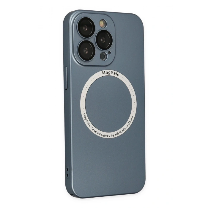 iPhone 13 Pro Kılıf Jack Magneticsafe Lens Silikon - Sierra Blue