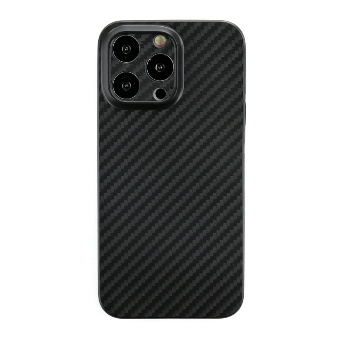 iPhone 13 Pro Kılıf Karbon PP Silikon - Siyah