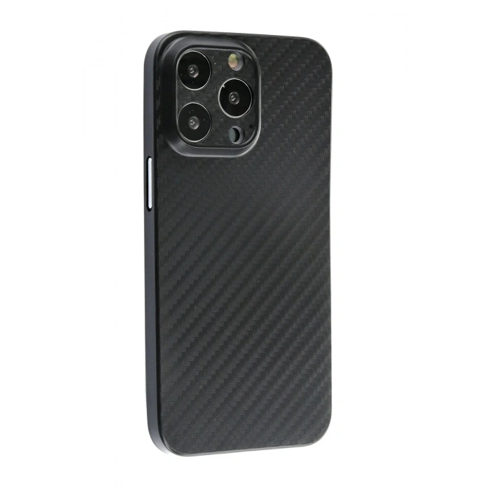 iPhone 13 Pro Kılıf Karbon PP Silikon - Siyah