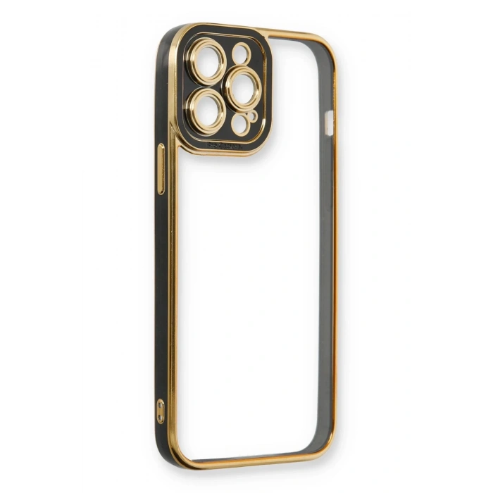 iPhone 13 Pro Kılıf Liva Lens Silikon - Siyah