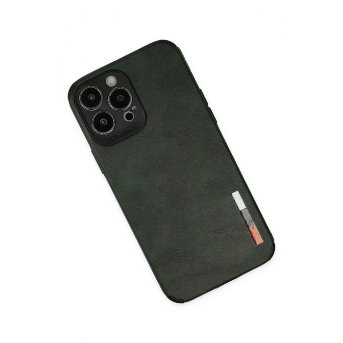 iPhone 13 Pro Kılıf Loop Deri Silikon - Yeşil