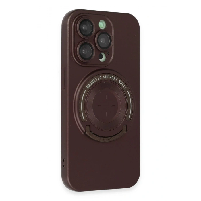 iPhone 13 Pro Kılıf Lukka Magneticsafe Kapak - Kahverengi