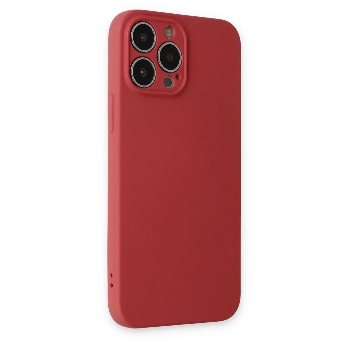 iPhone 13 Pro Kılıf Nano içi Kadife Silikon - Kiremit