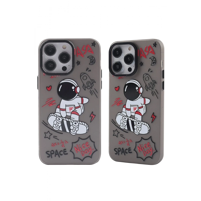 iPhone 13 Pro Kılıf Prada Desenli Kapak - Prada Siyah - 1