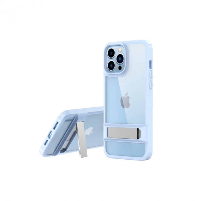 iPhone 13 Pro Kılıf Rolet Stand Kapak - Sierra Blue