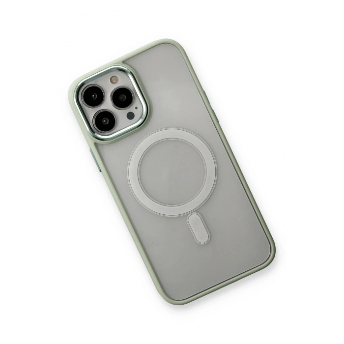 iPhone 13 Pro Kılıf Room Magneticsafe Silikon - Su Yeşili