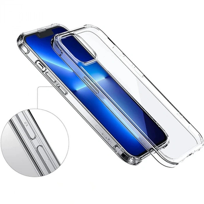 İphone 13 Pro Max 6.7inç Shockproof Darbe Emici Silikon Kılıf-(5775)